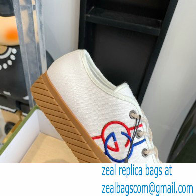 Gucci Cotton Canvas Interlocking G Low-top sneakers White 2022 - Click Image to Close