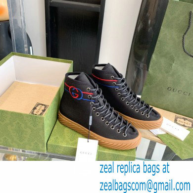 Gucci Cotton Canvas Interlocking G high-top sneakers Black 2022