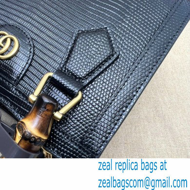 Gucci Diana lizard mini Top Handle bag 675800 Black 2022