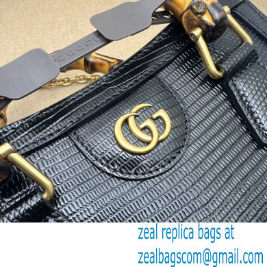 Gucci Diana lizard mini Top Handle bag 675800 Black 2022