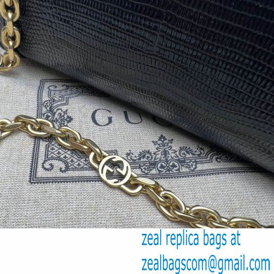 Gucci Diana lizard mini Top Handle bag 675800 Black 2022