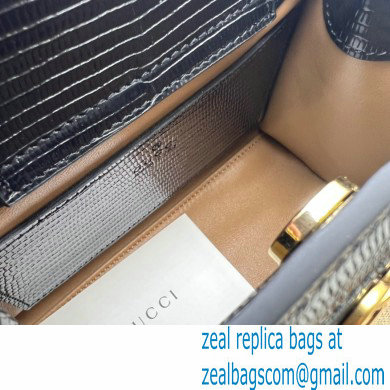 Gucci Diana lizard mini Top Handle bag 675800 Black 2022