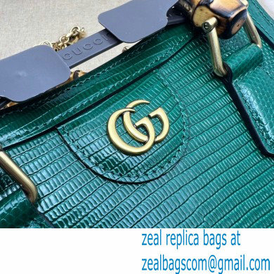 Gucci Diana lizard mini Top Handle bag 675800 Dark Green 2022