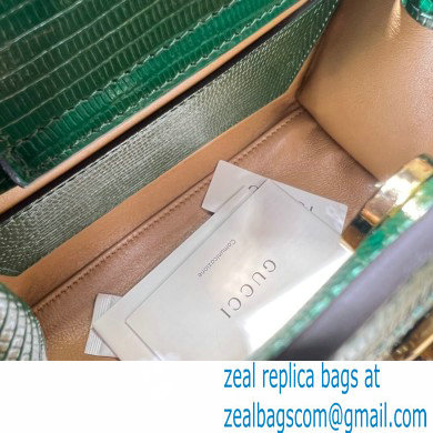 Gucci Diana lizard mini Top Handle bag 675800 Dark Green 2022