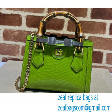 Gucci Diana lizard mini Top Handle bag 675800 Grass Green 2022