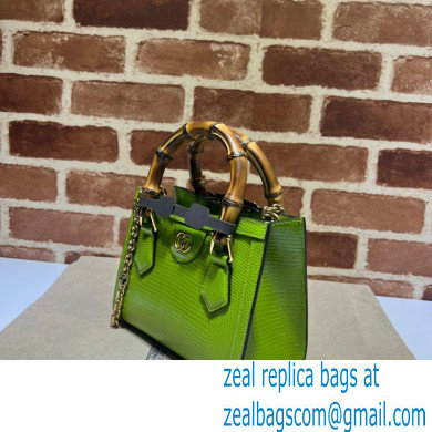 Gucci Diana lizard mini Top Handle bag 675800 Grass Green 2022