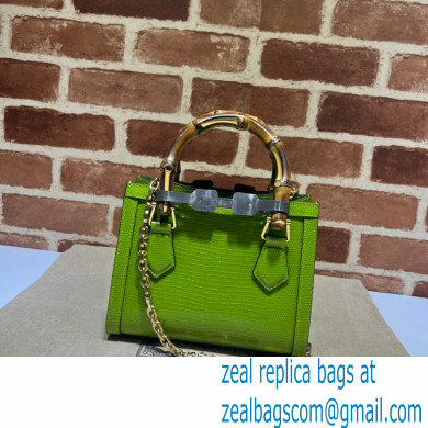 Gucci Diana lizard mini Top Handle bag 675800 Grass Green 2022