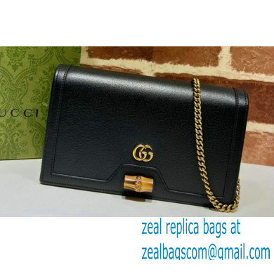 Gucci Diana mini bag with bamboo 696817 Black 2022 - Click Image to Close