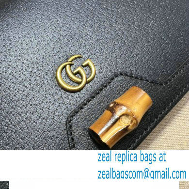 Gucci Diana mini bag with bamboo 696817 Black 2022