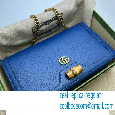 Gucci Diana mini bag with bamboo 696817 Blue 2022