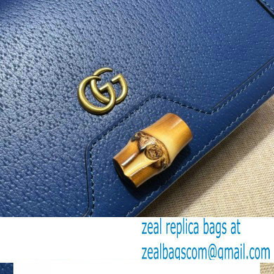 Gucci Diana mini bag with bamboo 696817 Blue 2022 - Click Image to Close