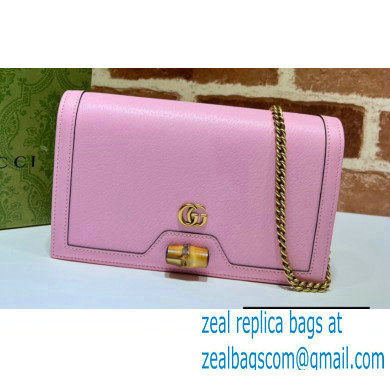 Gucci Diana mini bag with bamboo 696817 Pink 2022