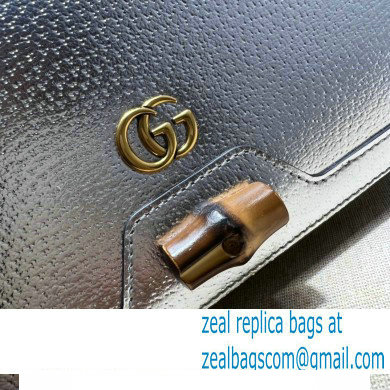 Gucci Diana mini bag with bamboo 696817 Silver 2022 - Click Image to Close