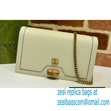 Gucci Diana mini bag with bamboo 696817 White 2022 - Click Image to Close