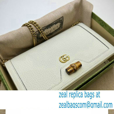 Gucci Diana mini bag with bamboo 696817 White 2022