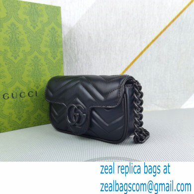 Gucci GG Marmont belt bag 699757 Resin Black 2022 - Click Image to Close