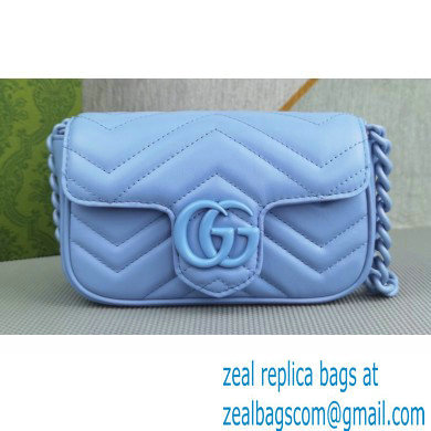 Gucci GG Marmont belt bag 699757 Resin Blue 2022