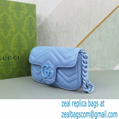 Gucci GG Marmont belt bag 699757 Resin Blue 2022