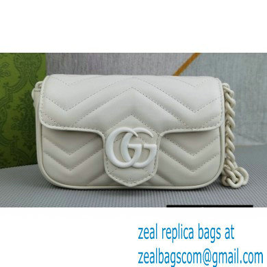 Gucci GG Marmont belt bag 699757 Resin White 2022