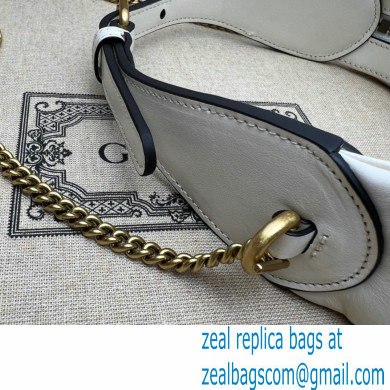 Gucci GG Marmont half-moon-shaped mini bag 699514 White 2022 - Click Image to Close