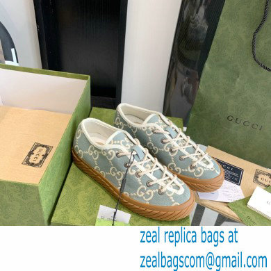 Gucci GG canvas Low-top sneakers Light Blue 2022 - Click Image to Close