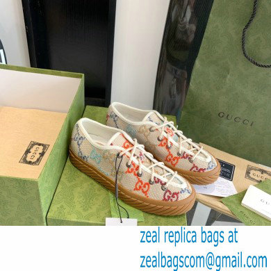 Gucci GG canvas Low-top sneakers White/Multicolor 2022 - Click Image to Close