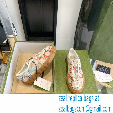 Gucci GG canvas Low-top sneakers White/Multicolor 2022 - Click Image to Close