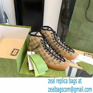 Gucci GG canvas high-top sneakers Beige 2022 - Click Image to Close