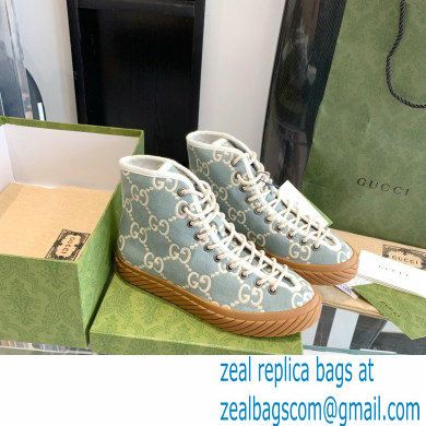 Gucci GG canvas high-top sneakers Light Blue 2022