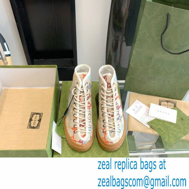 Gucci GG canvas high-top sneakers White/Multicolor 2022 - Click Image to Close