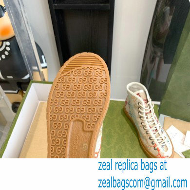 Gucci GG canvas high-top sneakers White/Multicolor 2022 - Click Image to Close
