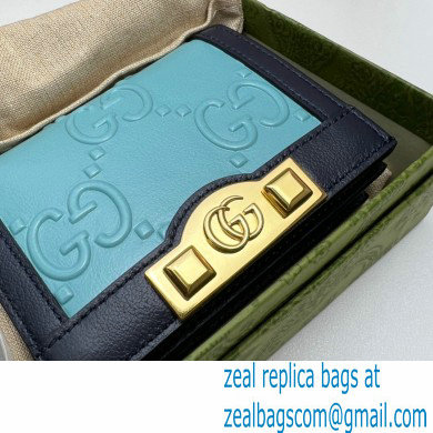 Gucci GG card case wallet 676150 Blue 2022