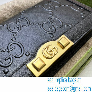 Gucci GG wallet with chain 676155 Black 2022 - Click Image to Close