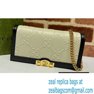 Gucci GG wallet with chain 676155 White 2022 - Click Image to Close