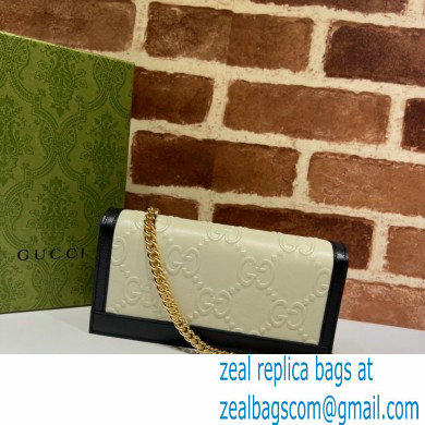 Gucci GG wallet with chain 676155 White 2022 - Click Image to Close