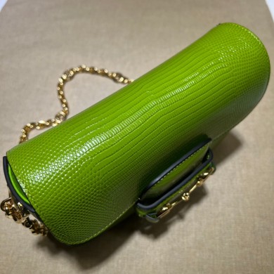 Gucci Horsebit 1955 lizard mini Shoulder bag 675801 Grass green 2022