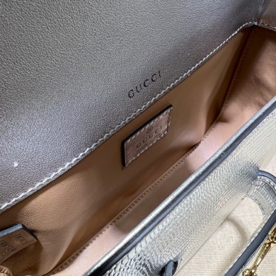 Gucci Horsebit 1955 lizard mini Shoulder bag 675801 Silver 2022