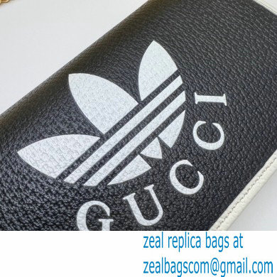 Gucci x Adidas 1955 Horsebit Wallet with Chain Bag 621892 leather Black 2022 - Click Image to Close