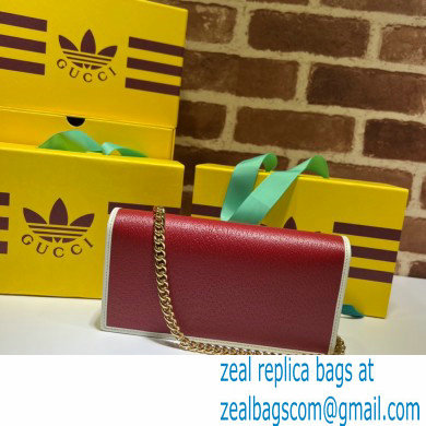 Gucci x Adidas 1955 Horsebit Wallet with Chain Bag 621892 leather Red 2022 - Click Image to Close