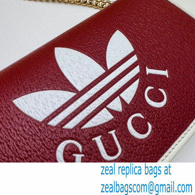 Gucci x Adidas 1955 Horsebit Wallet with Chain Bag 621892 leather Red 2022