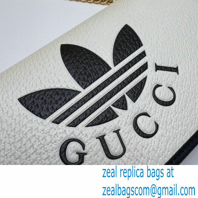 Gucci x Adidas 1955 Horsebit Wallet with Chain Bag 621892 leather White 2022