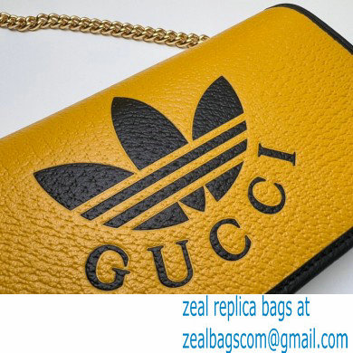 Gucci x Adidas 1955 Horsebit Wallet with Chain Bag 621892 leather Yellow 2022 - Click Image to Close
