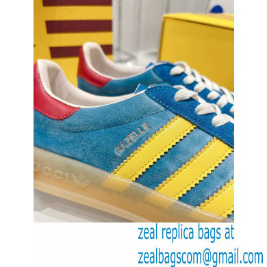 Gucci x Adidas Gazelle sneakers Blue 2022 - Click Image to Close