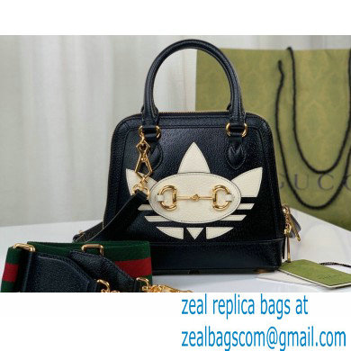 Gucci x Adidas Horsebit 1955 mini Top Handle bag 677212 Black 2022