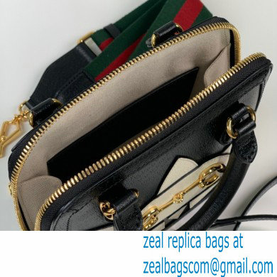 Gucci x Adidas Horsebit 1955 mini Top Handle bag 677212 Black 2022 - Click Image to Close