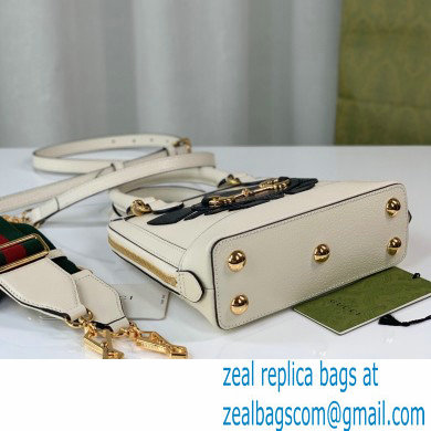 Gucci x Adidas Horsebit 1955 mini Top Handle bag 677212 White 2022 - Click Image to Close