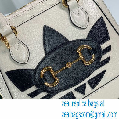 Gucci x Adidas Horsebit 1955 mini Top Handle bag 677212 White 2022