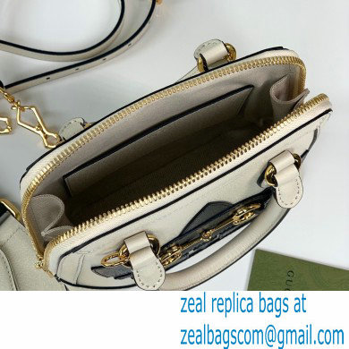 Gucci x Adidas Horsebit 1955 mini Top Handle bag 677212 White 2022 - Click Image to Close