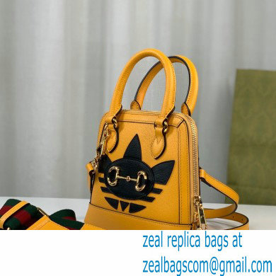 Gucci x Adidas Horsebit 1955 mini Top Handle bag 677212 Yellow 2022 - Click Image to Close