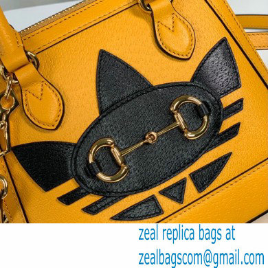 Gucci x Adidas Horsebit 1955 mini Top Handle bag 677212 Yellow 2022 - Click Image to Close